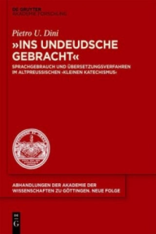 Könyv "ins undeudsche gebracht" Pietro U. Dini