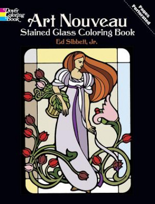 Книга Art Nouveau Stained Glass Coloring Book Ed Sibbett
