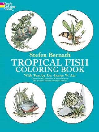 Книга Tropical Fish Coloring Book Stefen Bernath