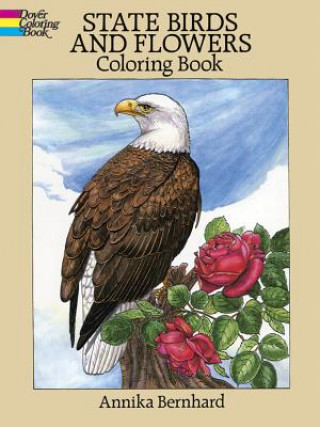 Kniha State Birds and Flowers Coloring Book Annika Bernhard