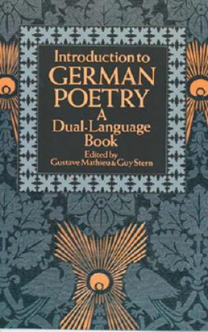Carte Introduction to German Poetry Gustave Mathieu