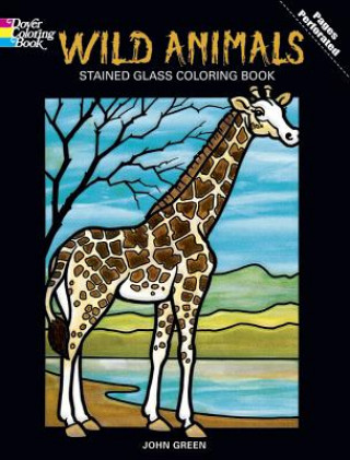 Carte Wild Animals Stained Glass Colouring Book John Green