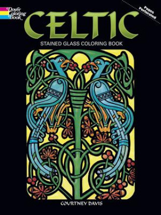 Книга Celtic Stained Glass Coloring Book Courtney Davis
