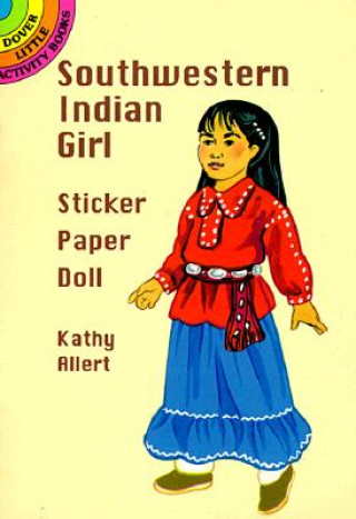 Carte Southwestern Indian Girl Sticker Paper Doll Kathy Allert
