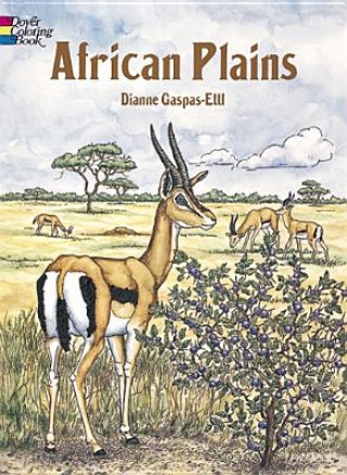 Książka African Plains Coloring Book Dianne Gaspas-Ettl