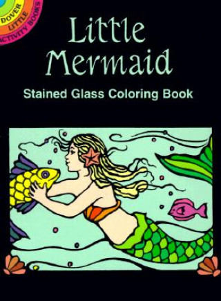 Könyv Little Mermaid Stained Glass Coloring Book Marty Noble