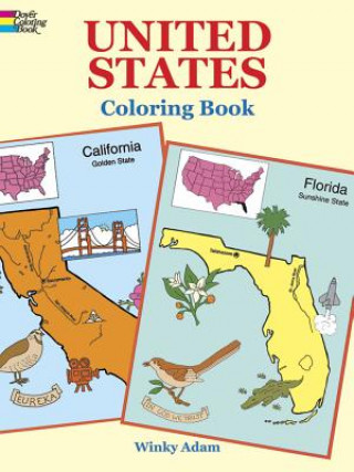 Kniha United States Coloring Book W. Adam