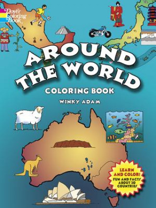 Knjiga Around the World Coloring Book Winky Adam