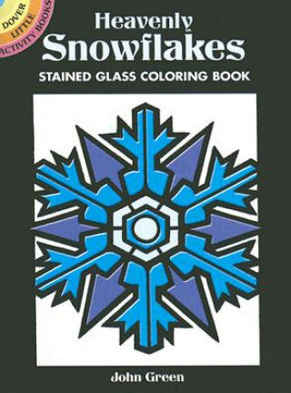 Βιβλίο Heavenly Snowflakes Stained Glass Coloring Book John Green