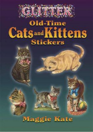 Carte Glitter Old-Time Cats and Kittens Stickers Maggie Kate