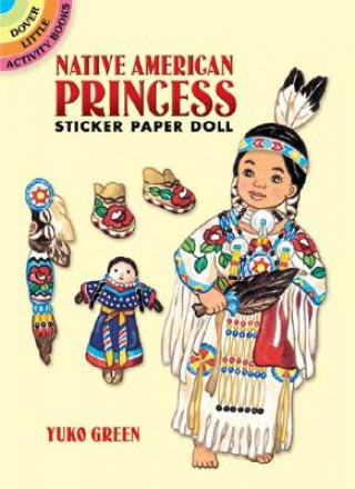 Carte Native American Princess Sticker Paper Doll Yuko Green