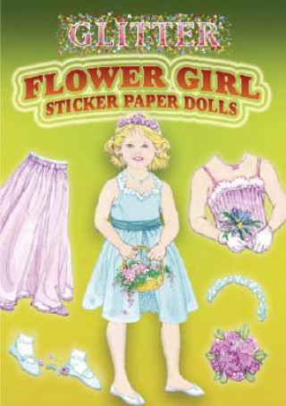 Livre Glitter Flower Girl Sticker Paper Doll Barbara Steadman