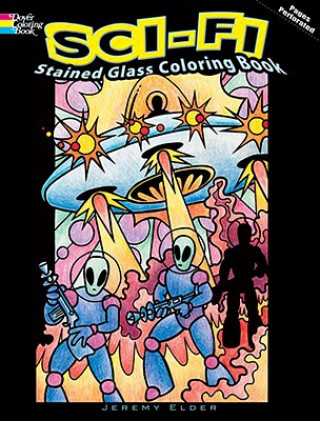 Kniha Sci-Fi Stained Glass Coloring Book Jeremy Elder