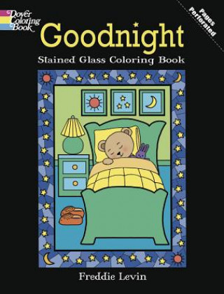 Könyv Goodnight Stained Glass Coloring Book Freddie Levin