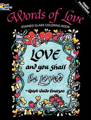 Carte Words of Love Stained Glass Coloring Book Carol Foldvary-Anderson