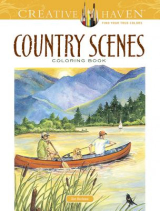 Könyv Creative Haven Country Scenes Coloring Book Dot Barlowe