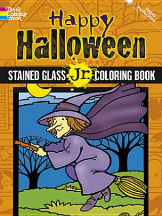Knjiga Happy Halloween Stained Glass Jr. Coloring Book Beylon