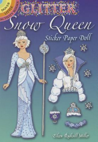 Carte Glitter Snow Queen Sticker Paper Doll Eileen Miller