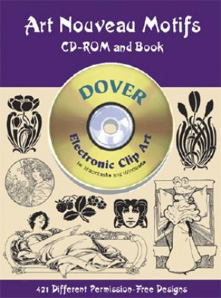 Kniha Art Nouveau Motifs CD-ROM and Book Dover