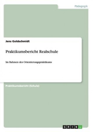 Buch Praktikumsbericht Realschule Jens Goldschmidt