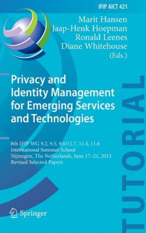 Kniha Privacy and Identity Management for Emerging Services and Technologies, 1 Marit Hansen