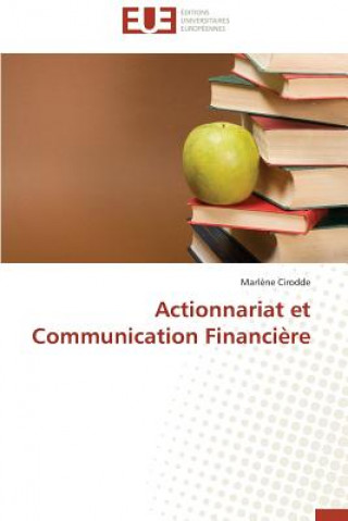 Kniha Actionnariat Et Communication Financi re Marl