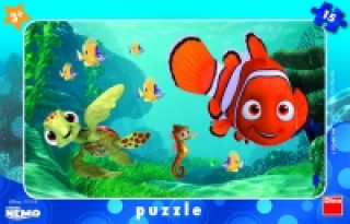 Gra/Zabawka Puzzle deskové 15 Nemo a želva 