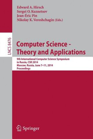 Carte Computer Science - Theory and Applications Edward Hirsch