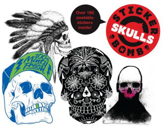 Kniha Stickerbomb Skulls Studio Rarekwai
