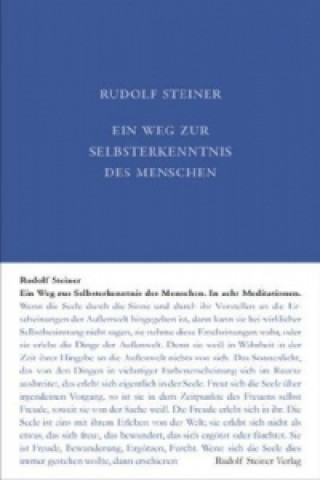 Βιβλίο Ein Weg zur Selbsterkenntnis Steiner Rudolf