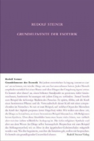 Könyv Grundelemente der Esoterik Rudolf Steiner