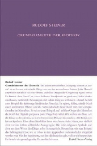 Kniha Grundelemente der Esoterik Rudolf Steiner