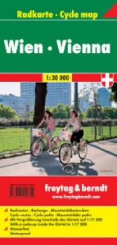 Tiskovina Vienna Cycle + Leisure Map  1:30 000 