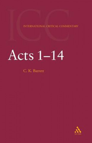 Könyv Acts C.K. Barrett