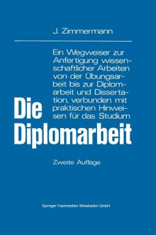 Kniha Die Diplomarbeit Josef Zimmermann