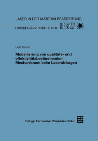 Carte Modellierung Von Qualitats- Und Effektivitatsbestimmenden Mechanismen Beim Laserabtragen Gert Callies