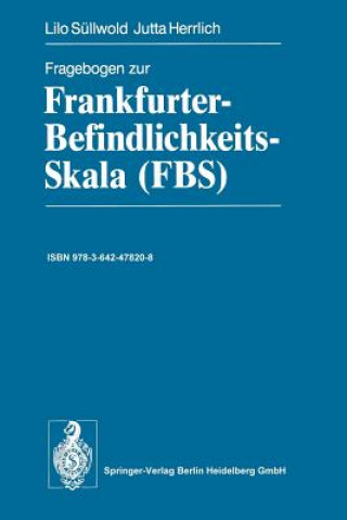 Carte Fragebogen Zur Frankfurter-Befindlichkeits-Skala (Fbs) Lilo Süllwold