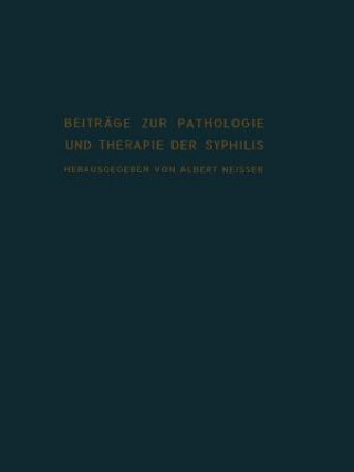 Carte Beitr ge Zur Pathologie Und Therapie Der Syphilis G. Bärmann