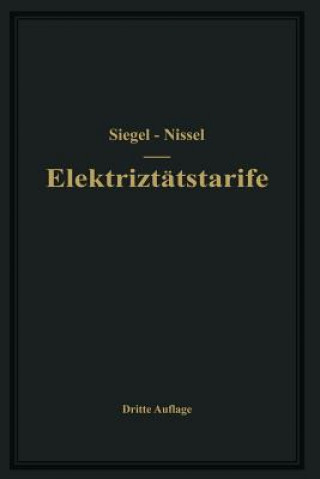Boek Die Elektrizitatstarife Gustav Siegel