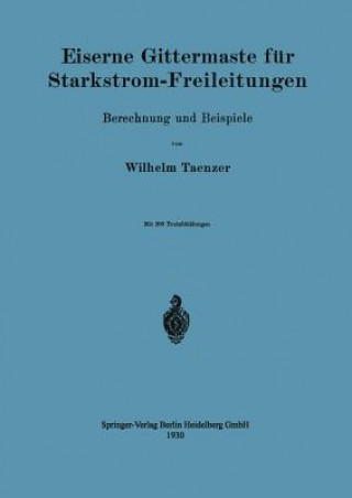 Carte Eiserne Gittermaste Fur Starkstrom-Freileitungen Wilhelm Taenzer