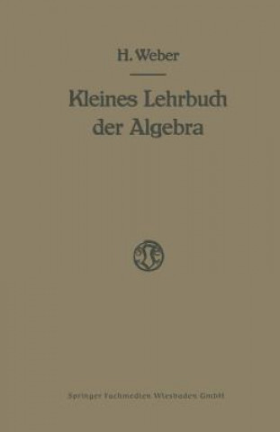 Livre Lehrbuch Der Algebra Heinrich Weber