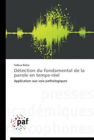 Kniha Detection Du Fondamental de la Parole En Temps-Reel Fadoua Bahja