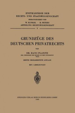 Kniha Grundz ge Des Deutschen Privatrechts Hans Planitz