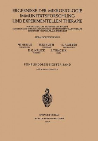 Carte Ergebnisse Der Mikrobiologie Immunitatsforschung Und Experimentellen Therapie W. Henle