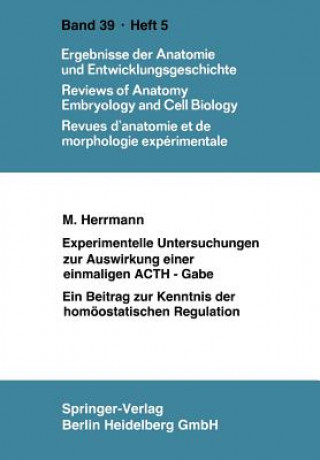 Book Experimentelle Untersuchungen Zur Auswirkung Einer Einmaligen Acth-Gabe M. Hermann