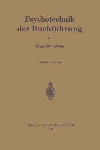 Книга Psychotechnik Der Buchf hrung Hugo Meyerheim