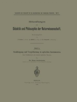 Livre Strahlengang Und Vergroesserung in Optischen Instrumenten NA Keferstein