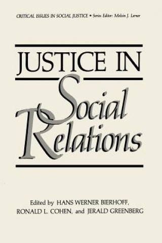 Kniha Justice in Social Relations Hans-Werner Bierhoff