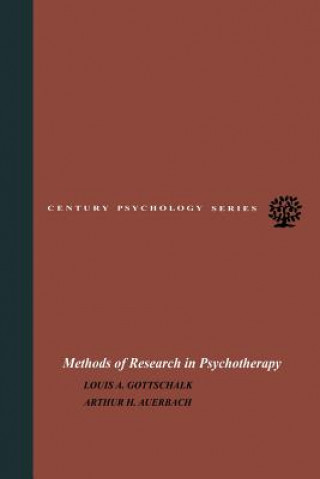 Książka Methods of Research in Psychotherapy Louis A. Gottschalk