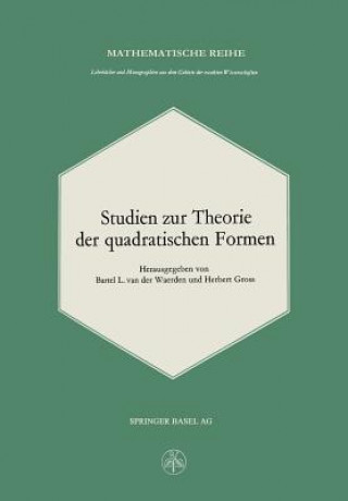 Książka Studien Zur Theorie Der Quadratischen Formen B.L.van der Waerden